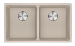 Franke Maris MRG 220-35-35 Fragranite Coffee cream dubbele spoelbak vlakinbouw 135.0725.668