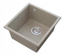 Graniteland Miniva Granieten Spoelbak Beige onderbouw 385x410 mm 1208971451