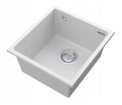 Graniteland Miniva Granieten Spoelbak Wit onderbouw 385x410 mm 1208971452