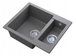 Graniteland Adda Granieten Grijze 1.5 Spoelbak Opbouw 600x495mm 1208971456