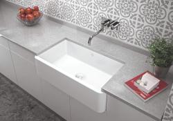 Ausmann Ceramic Mira Keramische Witte Spoelbak - Onderbouw en Tussenbouw 795 x 460 mm met Witte plug 1208971470