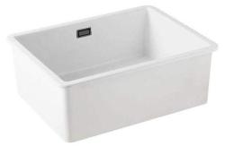 Ausmann Ceramic Ember Keramische Witte Spoelbak - Opbouw en Onderbouw 54 x 40 cm met Gun metal plug 1208971493