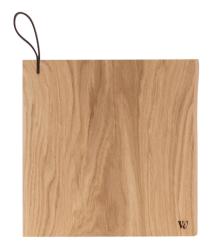Woodsea Chop-Chop Oak S -  Eikenhouten Snijplank 25x24cm met lederen handvat 1208971539