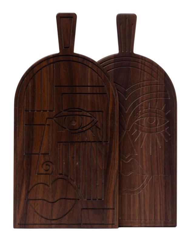 Woodsea Mask Walnut - Walnoothouten Mask snij- en serveerplank 38x19 cm 1208971561