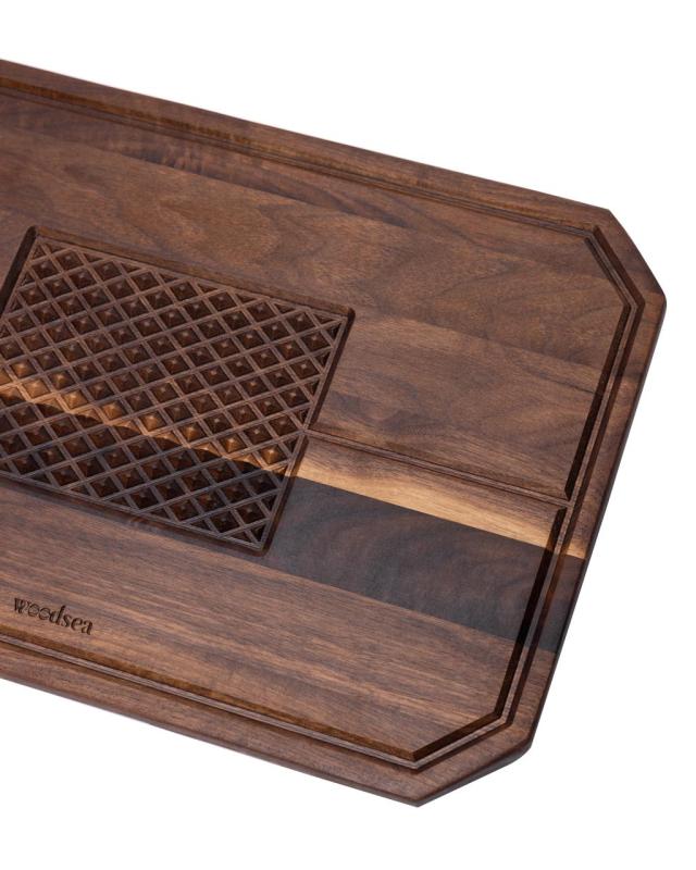 Woodsea Castle Steak - Walnoothouten Steak snij- en serveerplank 45x30 cm 1208971569