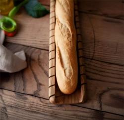 Woodsea Boardette - Essenhouten Frans stokbrood snij- en serveerplank 64x10 cm 1208971570