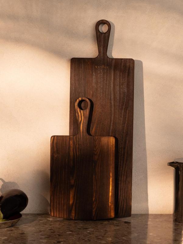 Woodsea Pine Burned S - Dennenhouten snijplank 20x38cm 1208971575