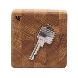 Woodsea End Grain Oak - Eikenhouten Sleutelhouder 9x9 cm 1208971600