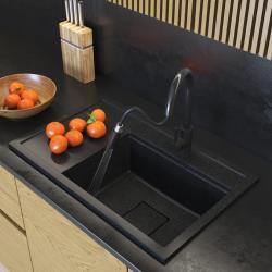 Graniteland Seta Granieten zwart arduin Hardsteen Spoelbak opbouw 80x50 cm 1208971619