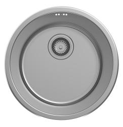 Pure.Sink Rondo RVS Ronde Spoelbak vlakinbouw, onderbouw en opbouw 38 cm PRN38-02