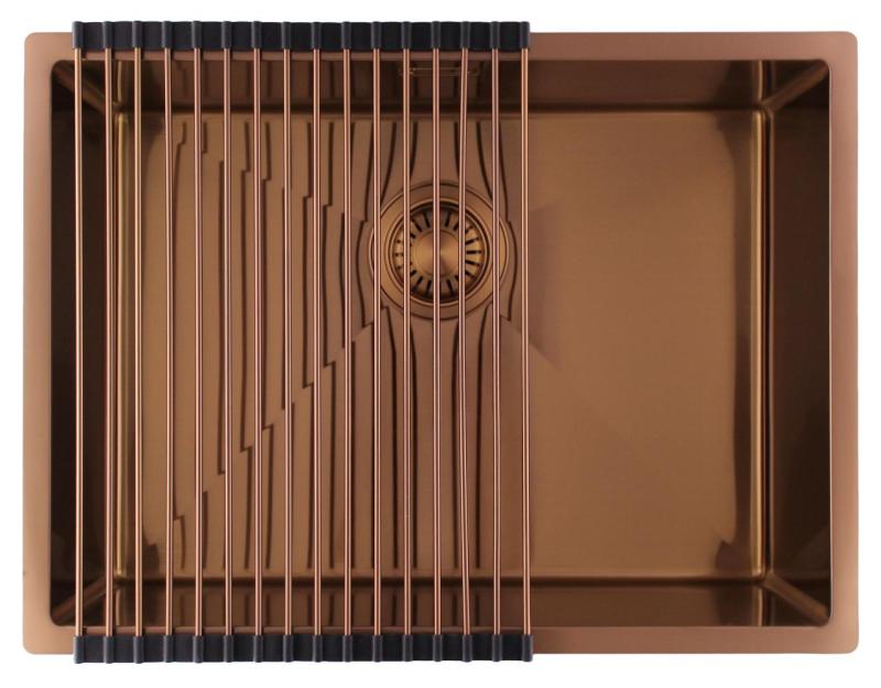 Pure.Sink Luxion Koperen spoelbak 55x40 cm onderbouw, vlakinbouw en opbouw PLX5540-62