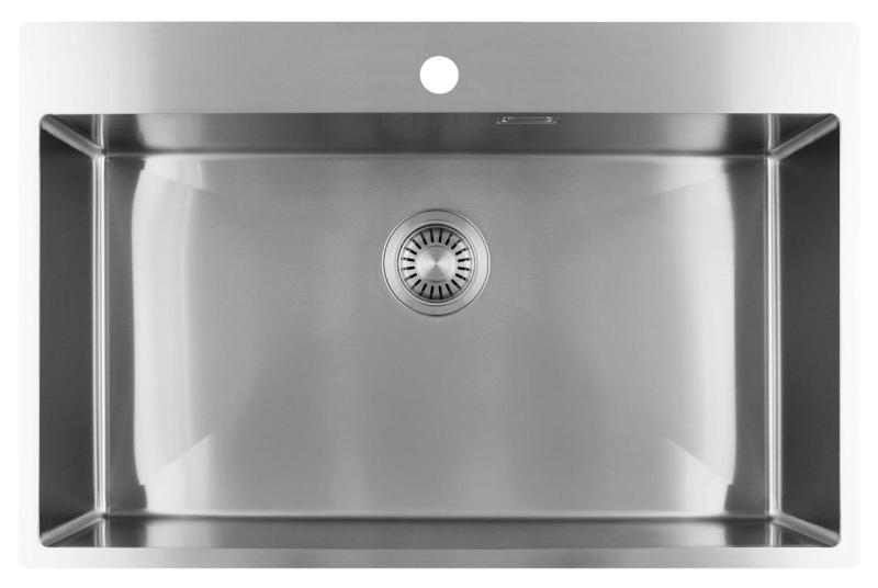 Pure.Sink Luxion Grote RVS spoelbak 78x50 cm Tapwing met kraangatbank PLX7850T-02