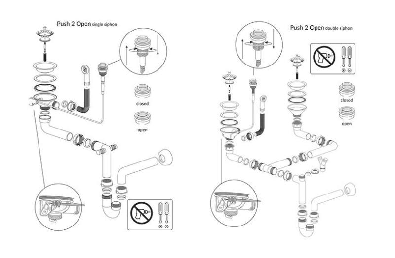 Quadri Luton pearl beige granieten opbouw spoelbak met afdruipvlak omkeerbaar 100x50cm met rvs plug 1208971772