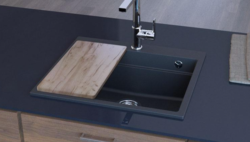 Granitemy Beukenhouten snijplank voor op een spoelbak 402mm x214mm 1208971830