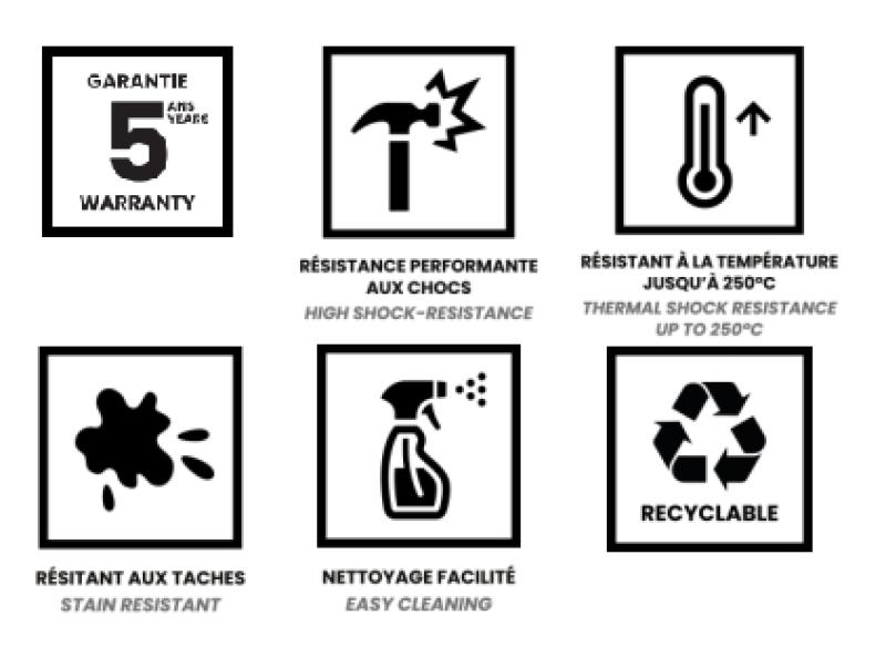 Ausmann Fibre beton grijze grote spoelbak 70x40cm onderbouw, opbouw en vlakinbouw met automatische zwarte plug 1208971921