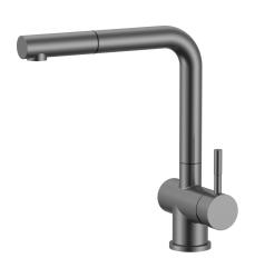 Pure.Sink Elite Steel Pulse-S keukenkraan PVD gun metal met uittrekbare uitloop en sproeistand  PS8500-61