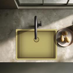 Pure.Sink Exclusivo Gouden spoelbak 55x40 cm 10mm radius onderbouw, vlakbouw en opbouw PEX5540-60