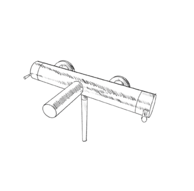 MURO TUA badthermostaat met handdoucheset chroom M1.B2TH.CR