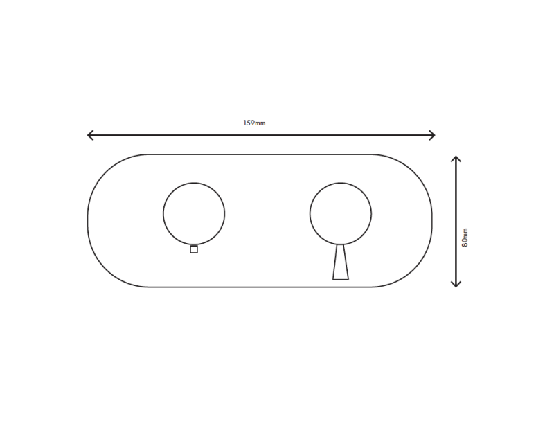 MURO TUA inbouw douchethermostaat kraan met 1 uitgang chroom M1.B31T.S.CR