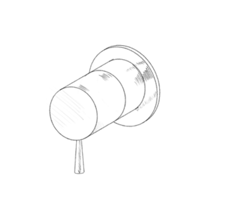 MURO TUA inbouw 2-weg omsteller chroom M1.B32.2.CR