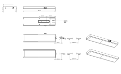 Indux Nivo keuken opbouw LED Set 3x3 W met Centraalschakelaar Zwart 1208972330