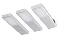 Indux Nivo keuken opbouw LED Set 3x3 W met Centraalschakelaar Alu-look 1208972334