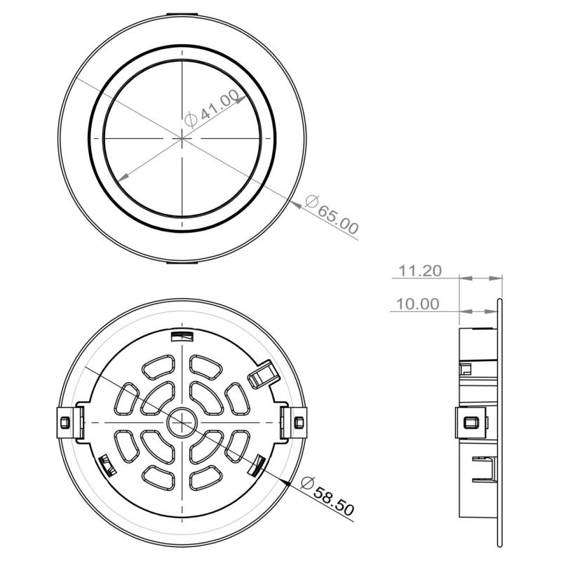 Indux Luma kleine inbouw keuken Multi Tone LED Set 3 Spots Wit 1208972387
