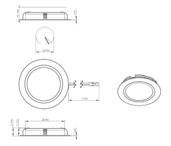 Indux Luma inbouw keuken Multi Tone LED Set 2 Spots Zwart 1208972404