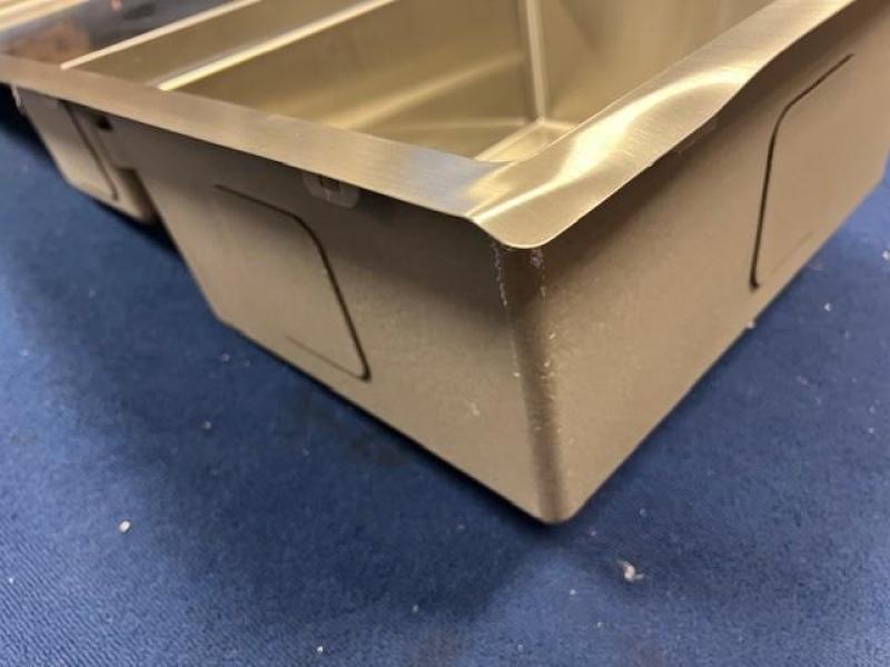 OUTLET Beschadigd!! Ausmann Oder Blue 1,5 rvs spoelbak 100x51cm vlakbouw en opbouw met afdruipgedeelte 1208972434