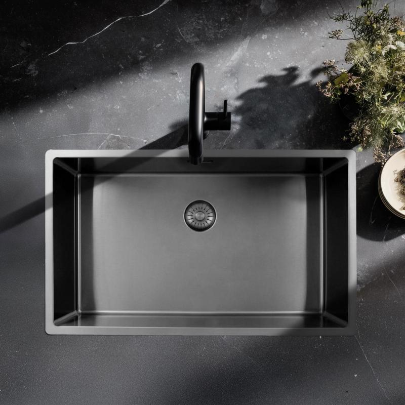 OUTLET Pure.Sink Exclusivo grote RVS spoelbak 70x40 cm 10mm radius onderbouw 1208972453