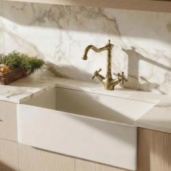 Aquanello Heritage Ascot Klassieke Keuken Nostalgische Keukenkraan Brons met Haakse Uitloop BN-4002-HA