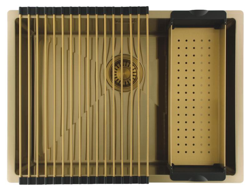 OUTLET Pure.Sink Luxion Gouden spoelbak 55x40 cm onderbouw PLX5540-60