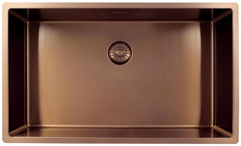 OUTLET Bekraste Pure.Sink Exclusivo grote Koperen spoelbak 70x40 cm 10mm radius onderbouw, vlakinbouw en opbouw PEX7040-62